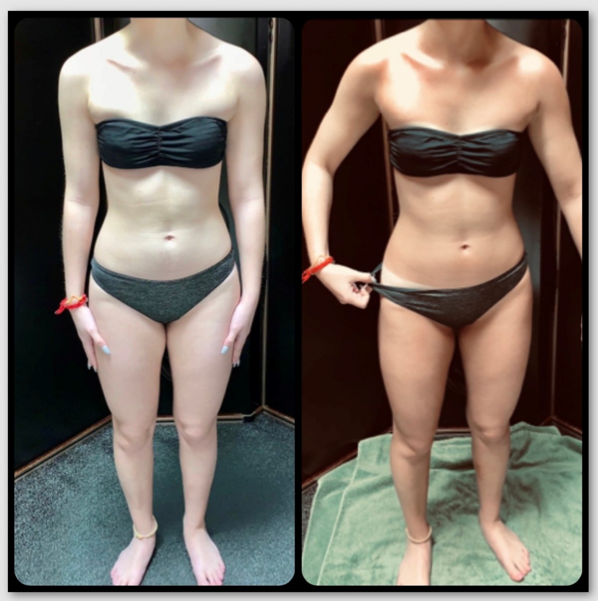 Before and After Tanning Results