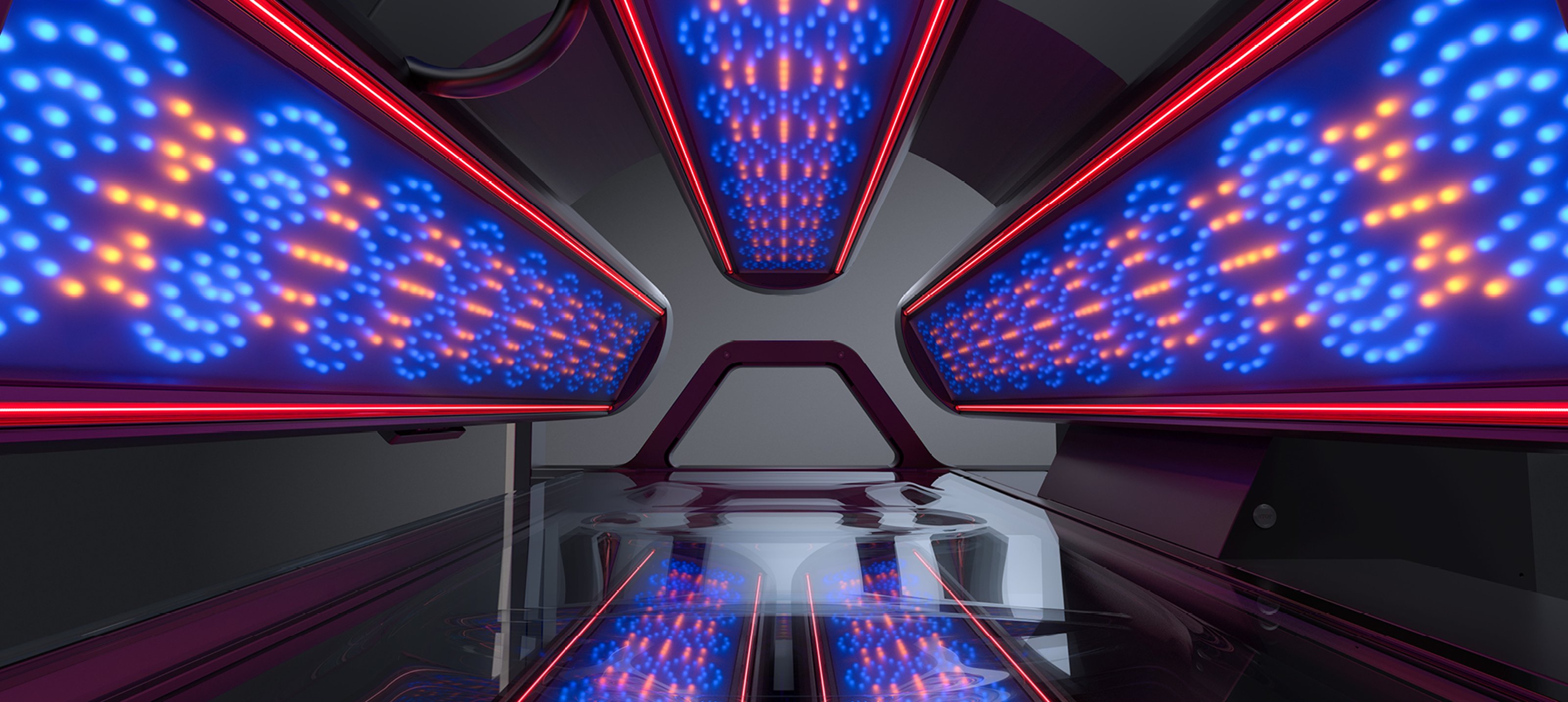 Inside the KBL K11 Air all-LED tanning bed at Sun Tan & Wellness Dawsonville — UVA, UVB and red light LED panels